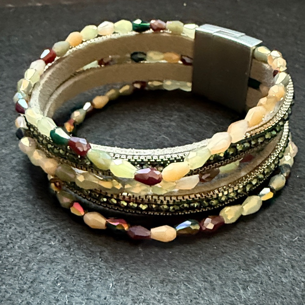 Multicolor Beaded Wrap Bracelet